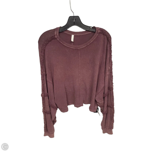 Top Long Sleeve By Free People In Purple, Size: S