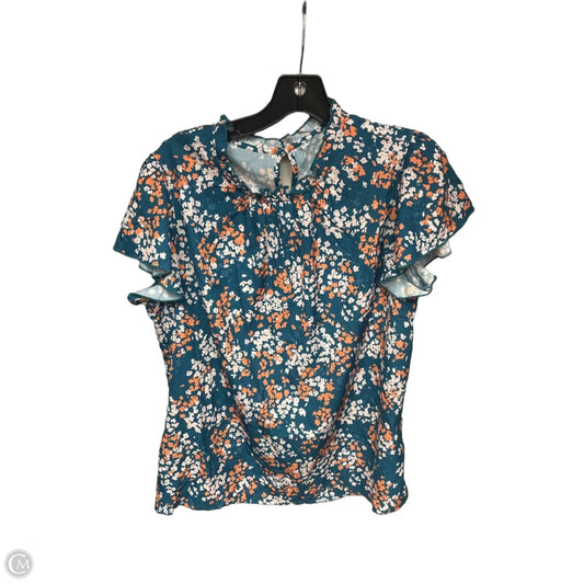 Top Short Sleeve By Clothes Mentor In Teal, Size: L