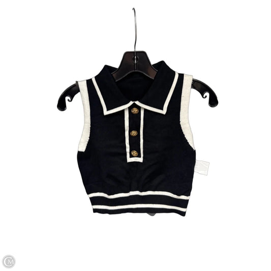 Top Sleeveless By Cmf In Black & White, Size: S