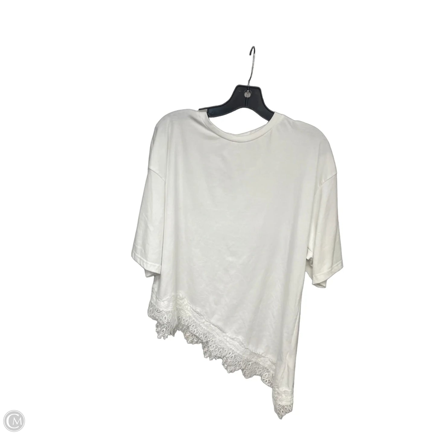Top Short Sleeve Basic By Shein In White, Size: L