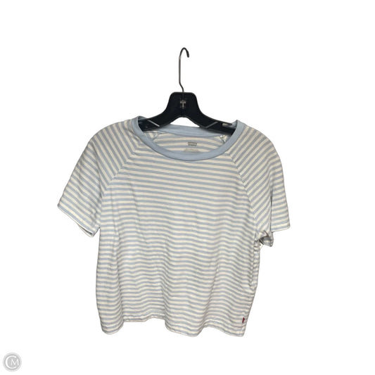 Top Short Sleeve Basic By Levis In Blue & Cream, Size: M