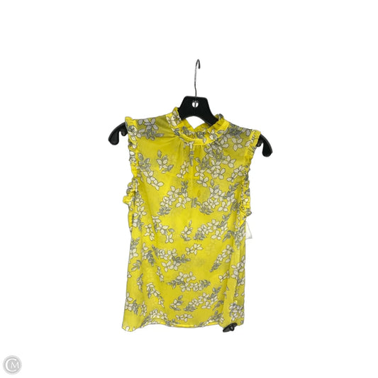 Top Sleeveless By Who What Wear In Yellow, Size: S