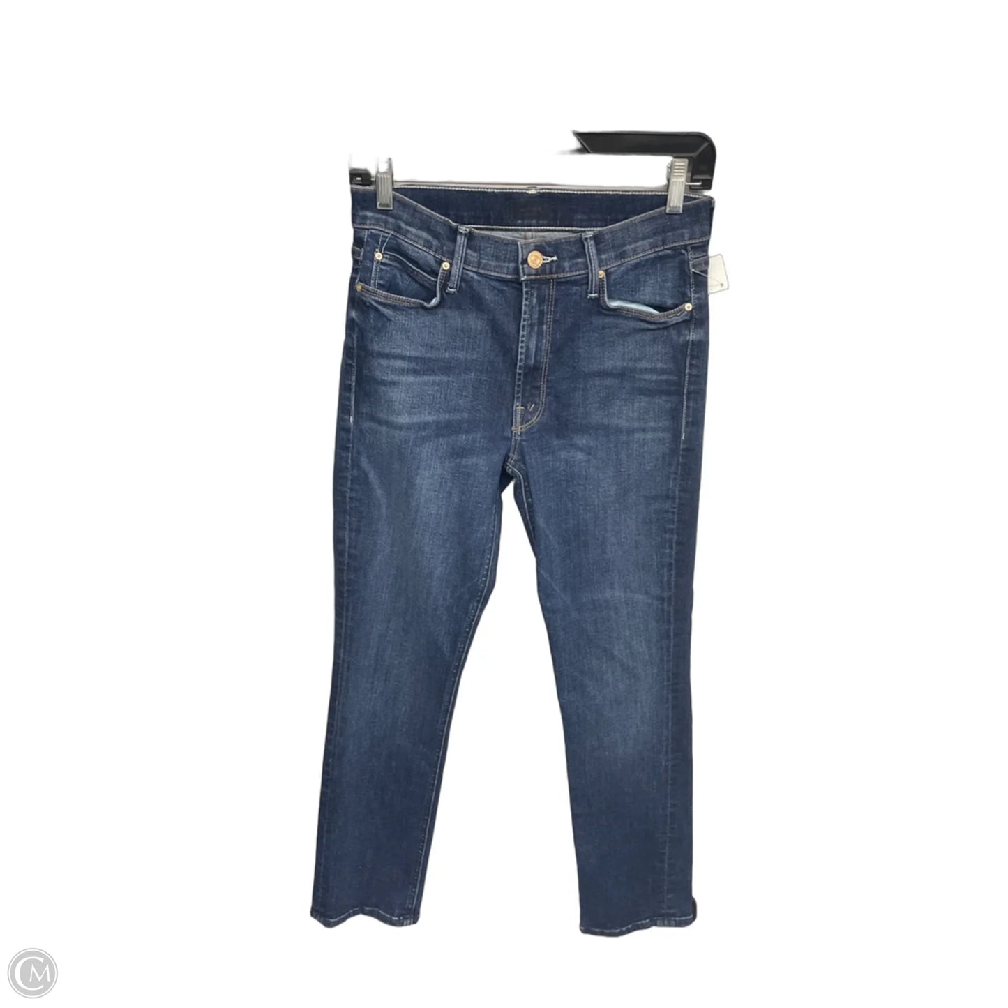 Jeans Cropped By Mother In Blue Denim, Size: 4