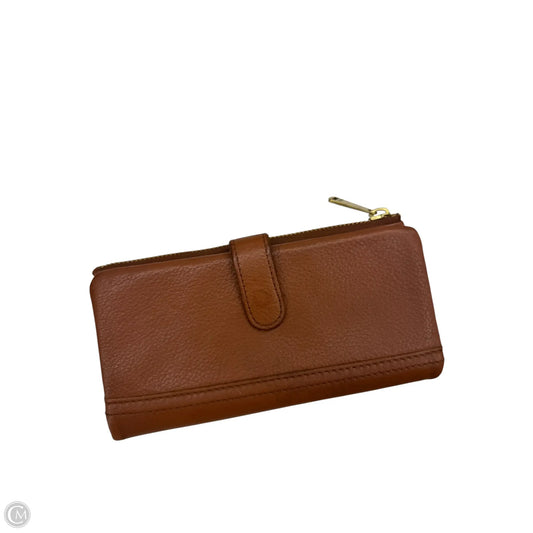 Wallet Leather By Fossil, Size: Medium