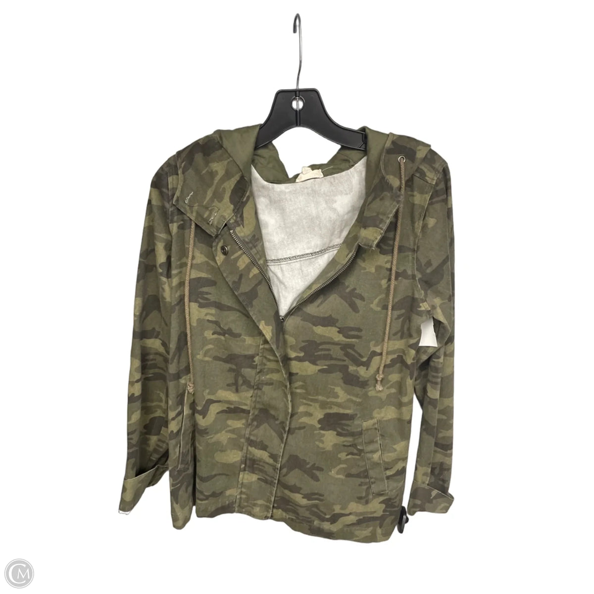 Jacket Denim By Hem & Thread In Camouflage Print, Size: M