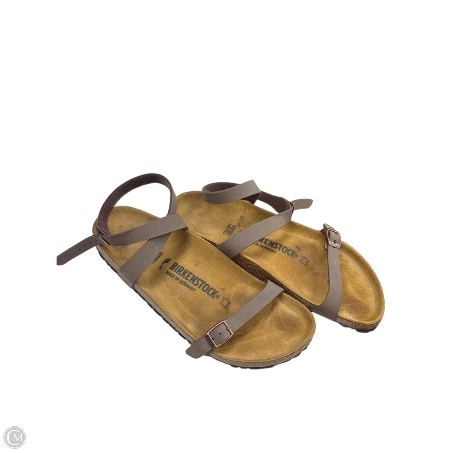 Sandals Flats By Birkenstock In Brown, Size: 9