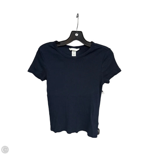 Top Short Sleeve Basic By H&m In Navy, Size: M