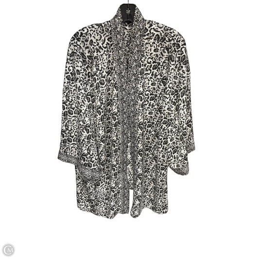 Cardigan By Roz And Ali In Black & White, Size: 3x