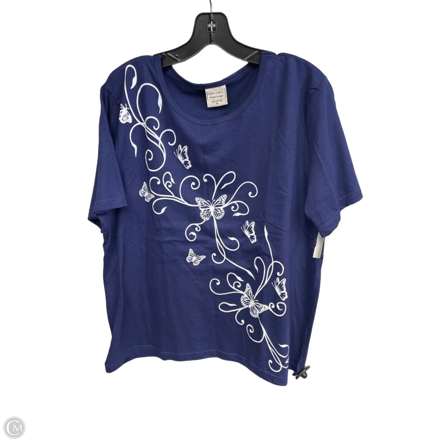 Top Short Sleeve Basic By Clothes Mentor In Blue, Size: Xl