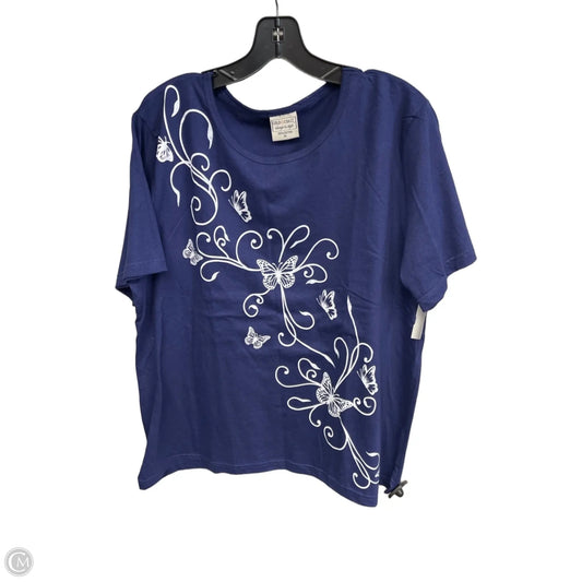 Top Short Sleeve Basic By Clothes Mentor In Blue, Size: Xl