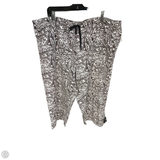 Pants Cropped By Karen Scott In Brown & White, Size: Xl