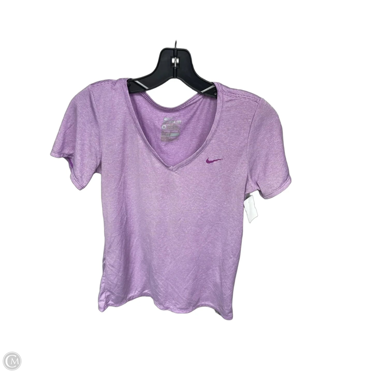 Athletic Top Short Sleeve By Nike Apparel In Purple, Size: M