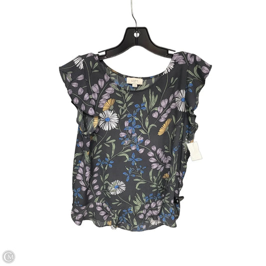 Top Sleeveless By Loft In Floral Print, Size: M