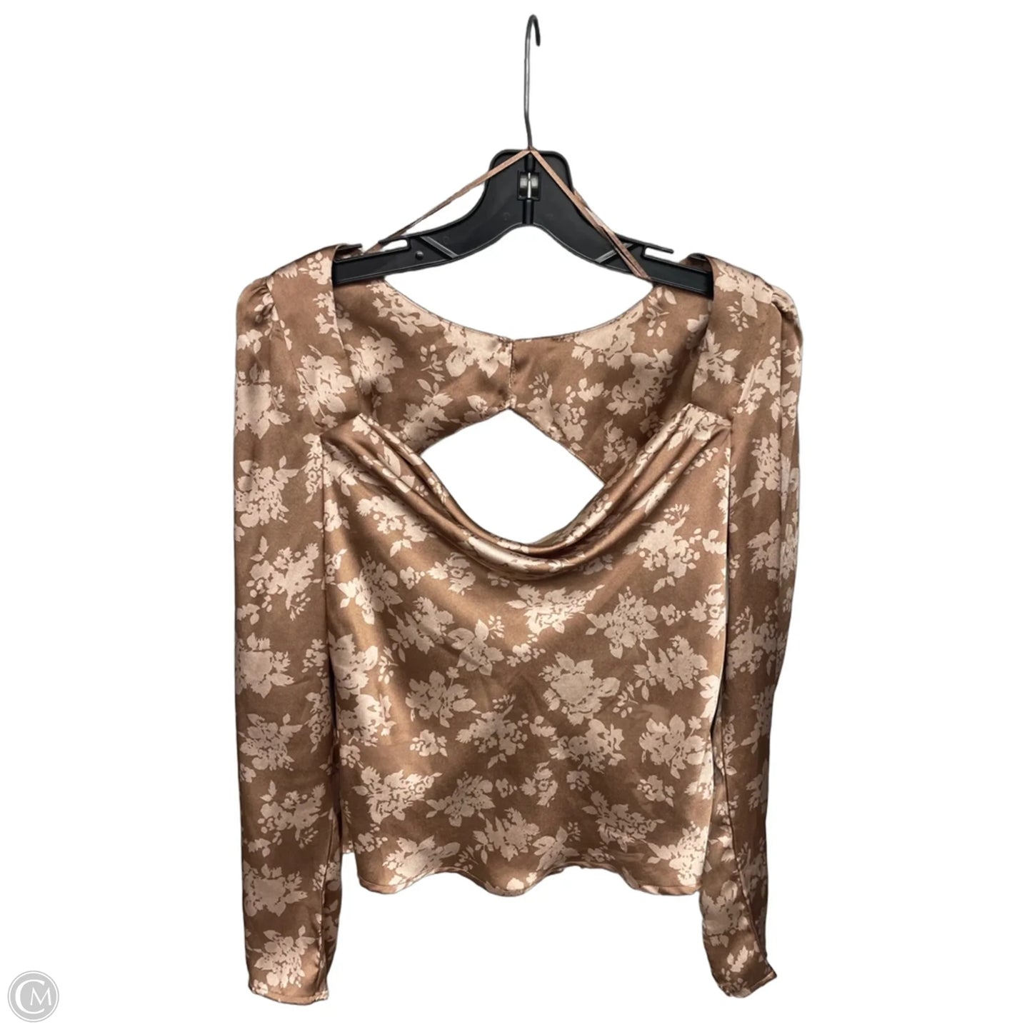 Top Long Sleeve By Astr In Brown, Size: M