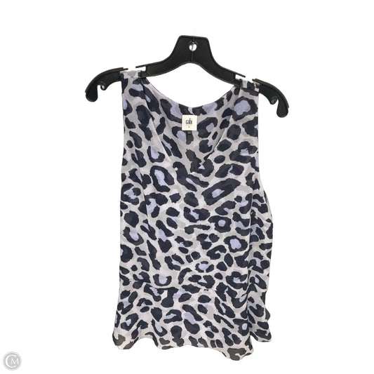 Top Sleeveless By Cabi In Animal Print, Size: L