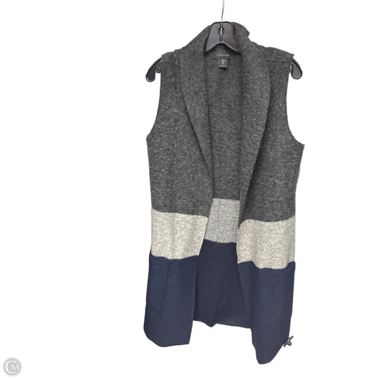 Vest Other By Tahari In Blue & Grey, Size: M