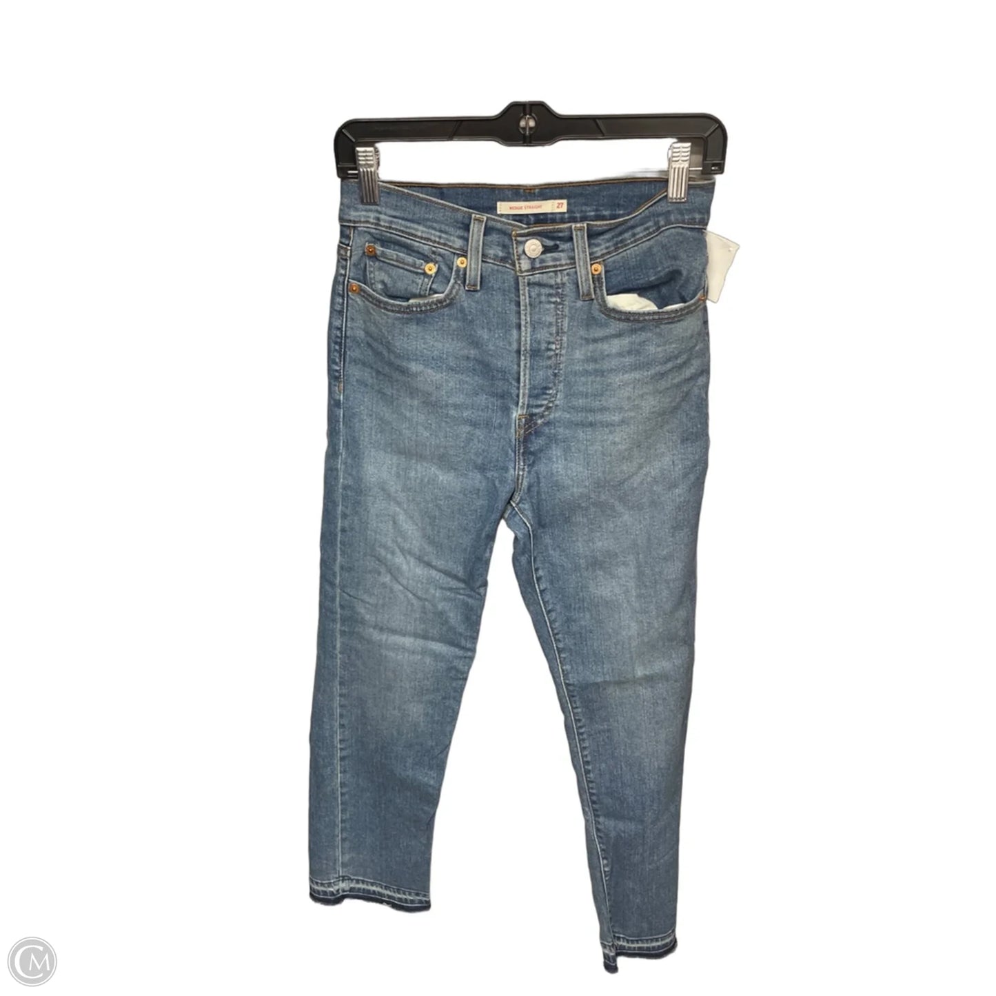 Jeans Straight By Levis In Blue Denim, Size: 4