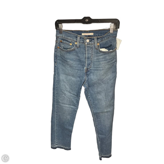 Jeans Straight By Levis In Blue Denim, Size: 4