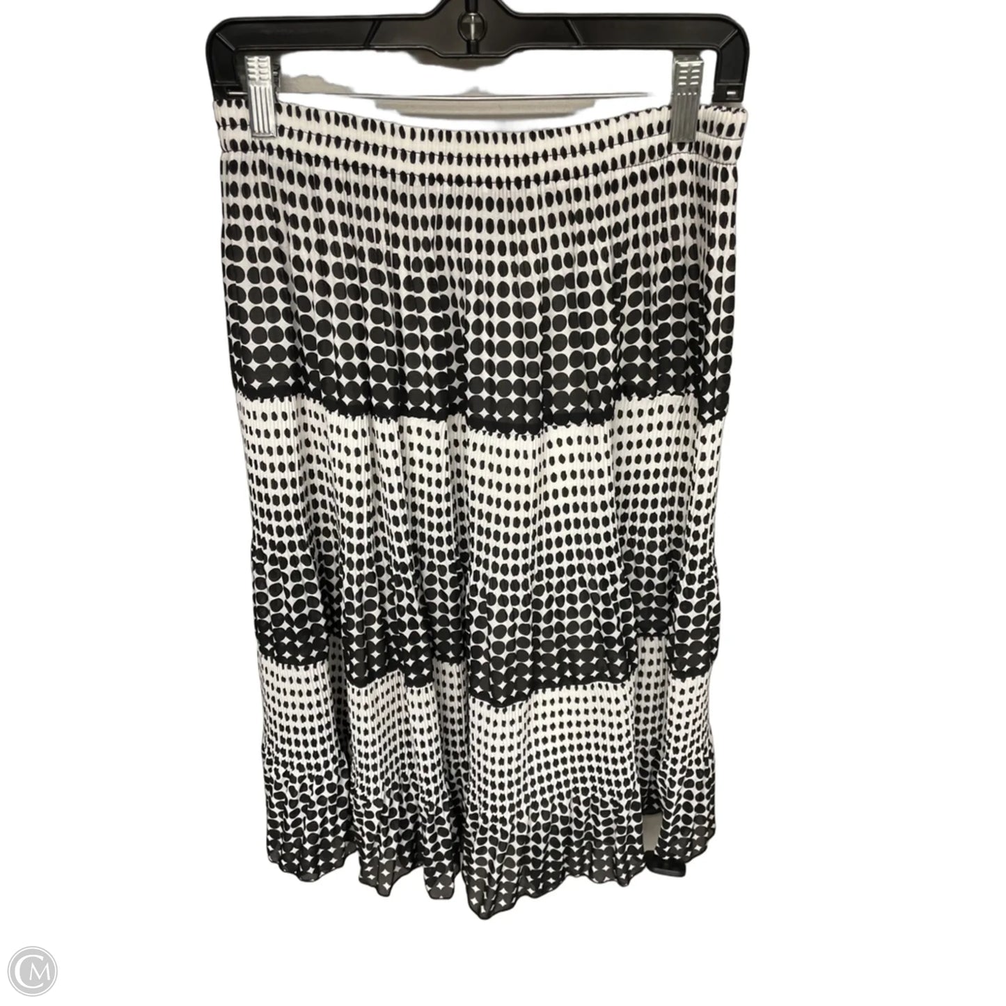 Skirt Midi By Clothes Mentor In Black & White, Size: M