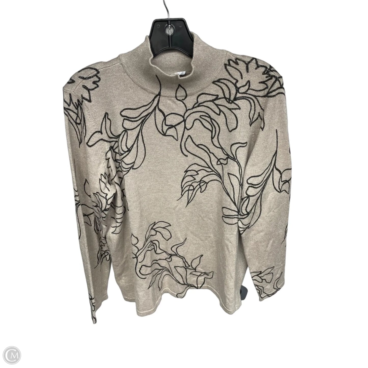 Top Long Sleeve By Chicos In Tan, Size: L