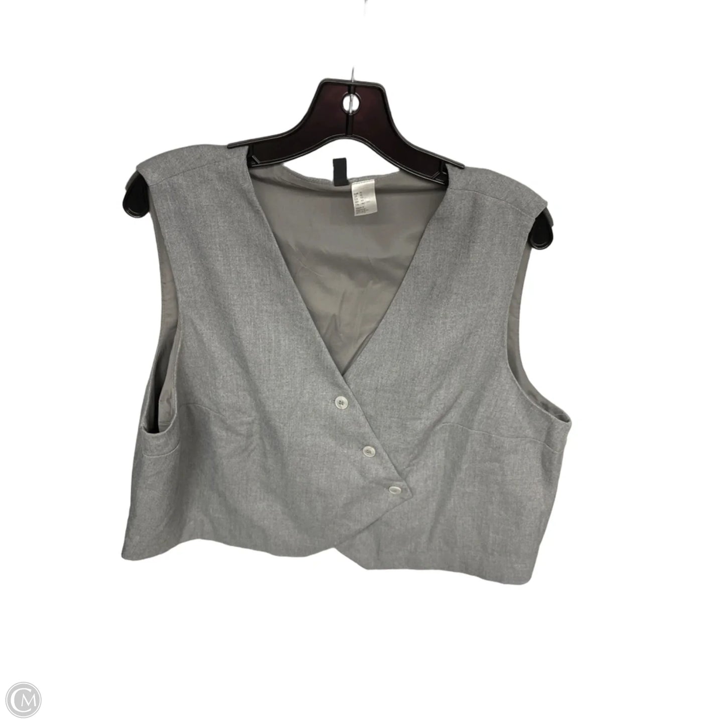 Top Sleeveless By Divided In Grey, Size: Xl