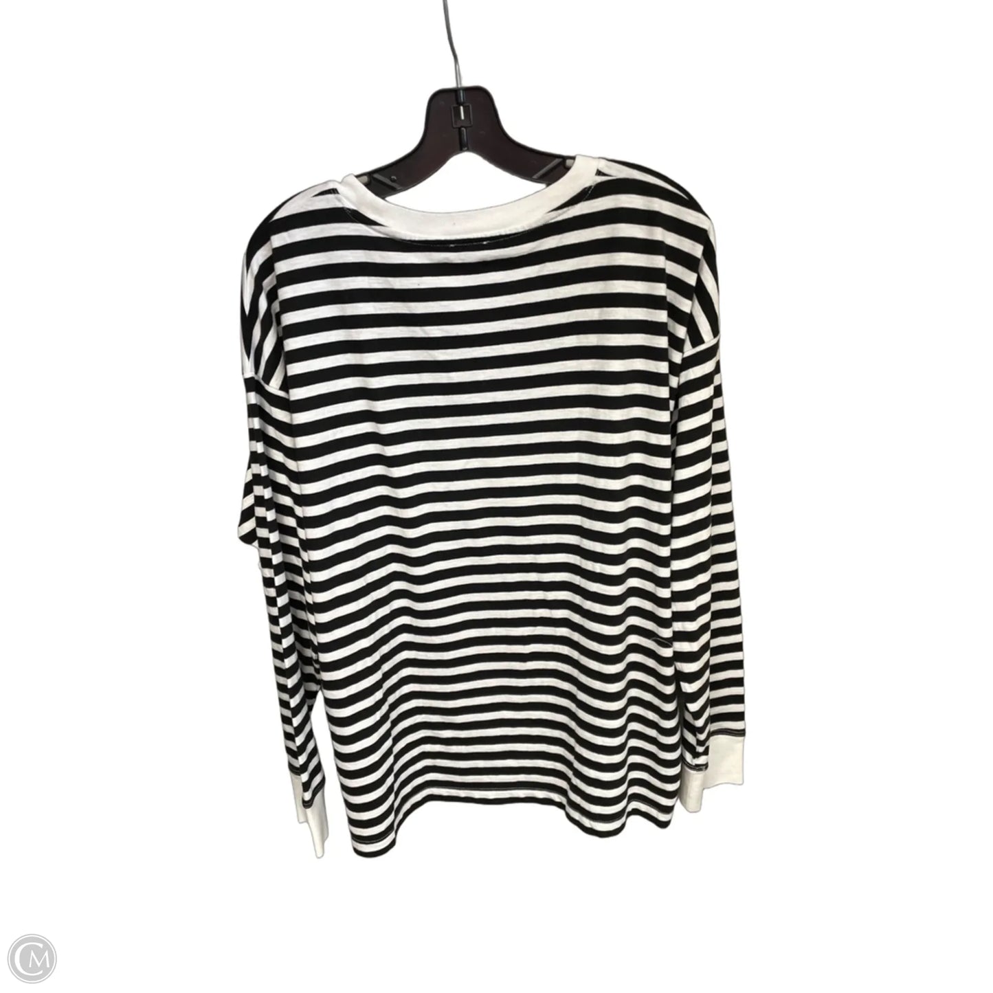 Top Long Sleeve By J. Crew In Black & White, Size: Xl