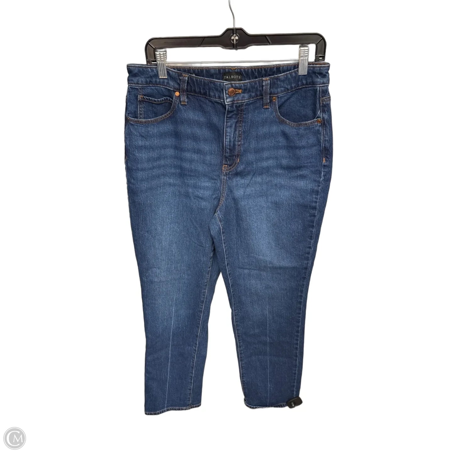 Jeans Straight By Talbots In Blue Denim, Size: 10p