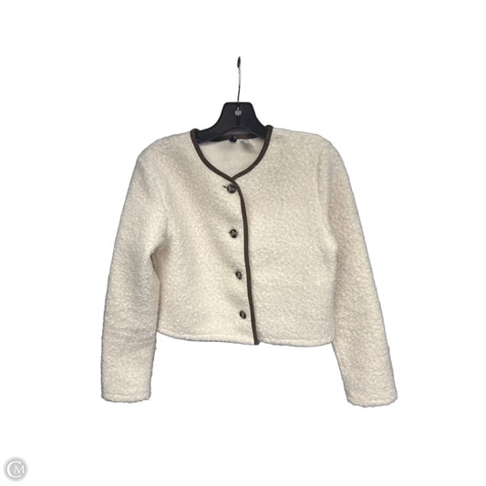 Jacket Faux Fur & Sherpa By Divided In Cream, Size: S