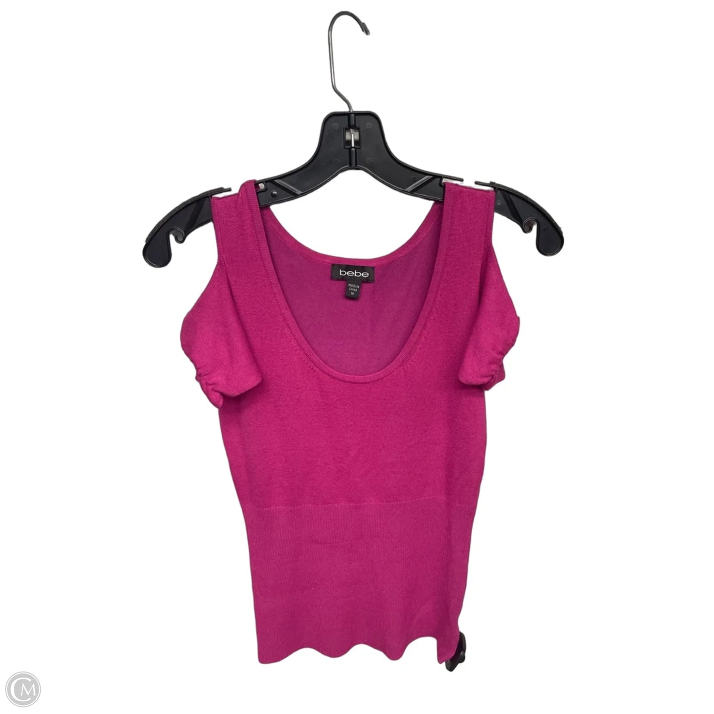 Top Short Sleeve By Bebe In Pink, Size: M