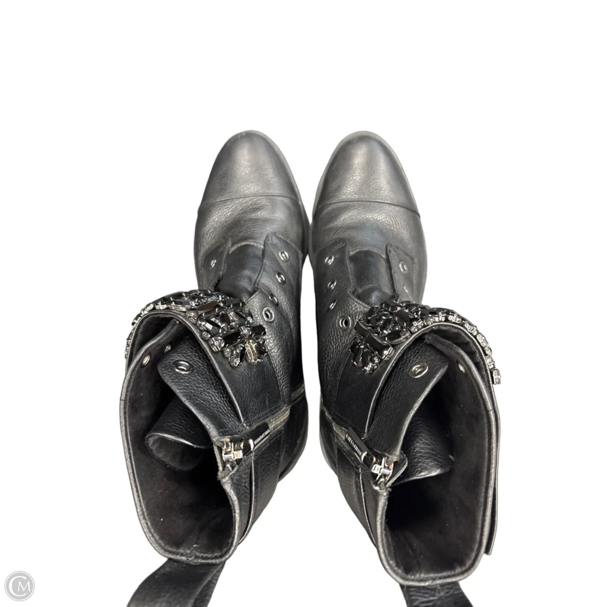 Boots Designer By Karl Lagerfeld In Black, Size: 8