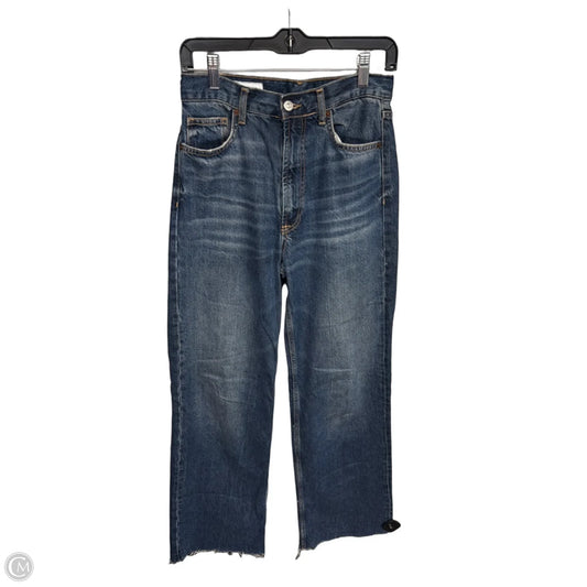 Jeans Wide Leg By Zara In Blue Denim, Size: 6