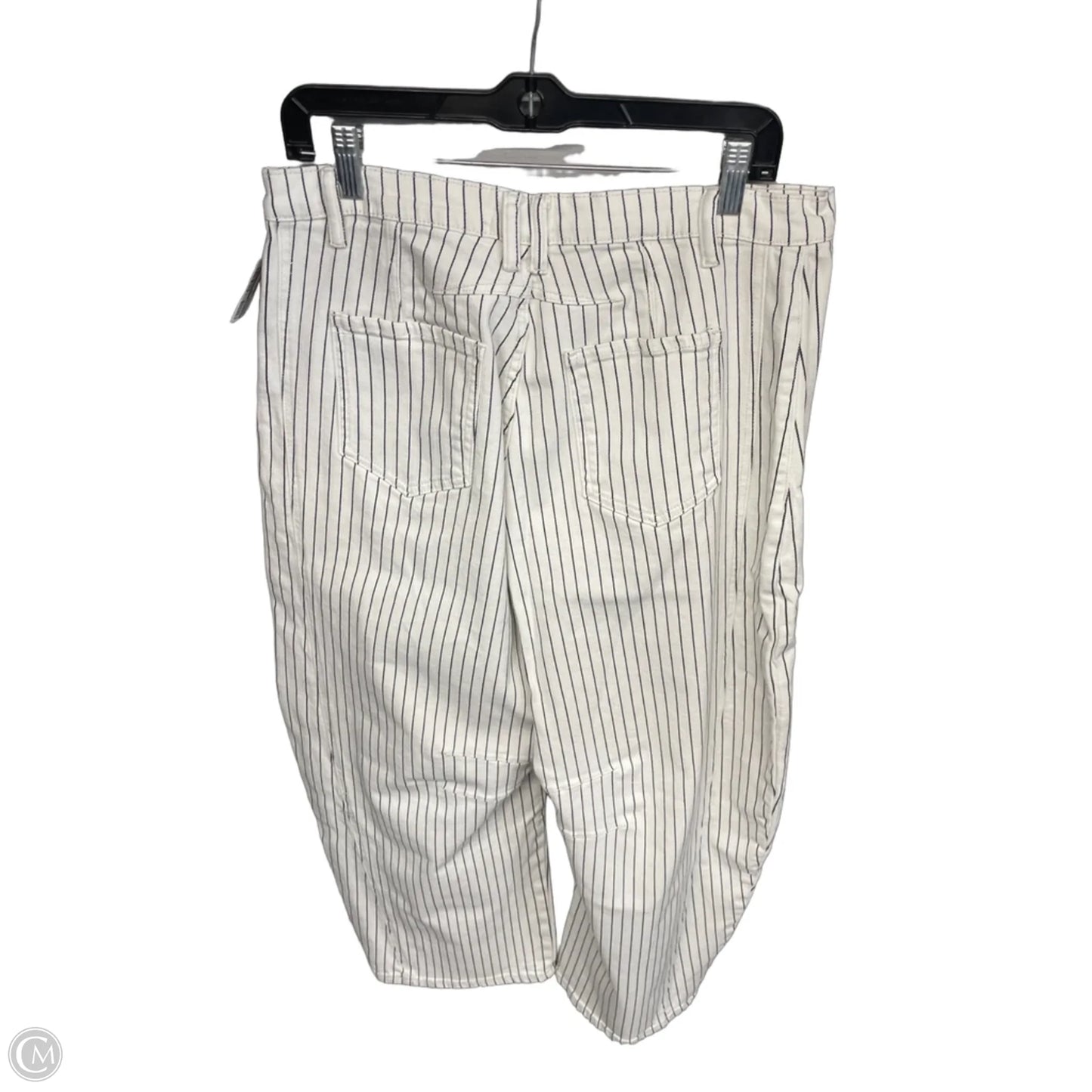 Jeans Wide Leg By Miou Muse In Striped Pattern, Size: L
