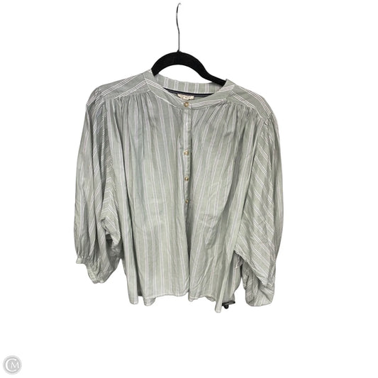 Top 3/4 Sleeve By Pilcro In Green, Size: L