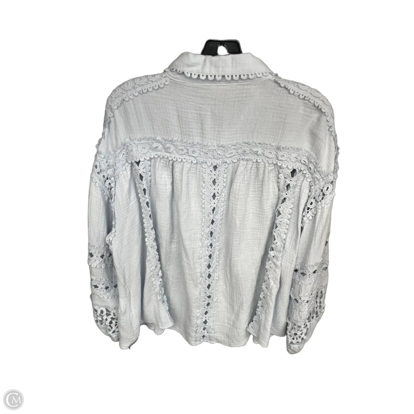Top Long Sleeve By Pol In Blue, Size: L