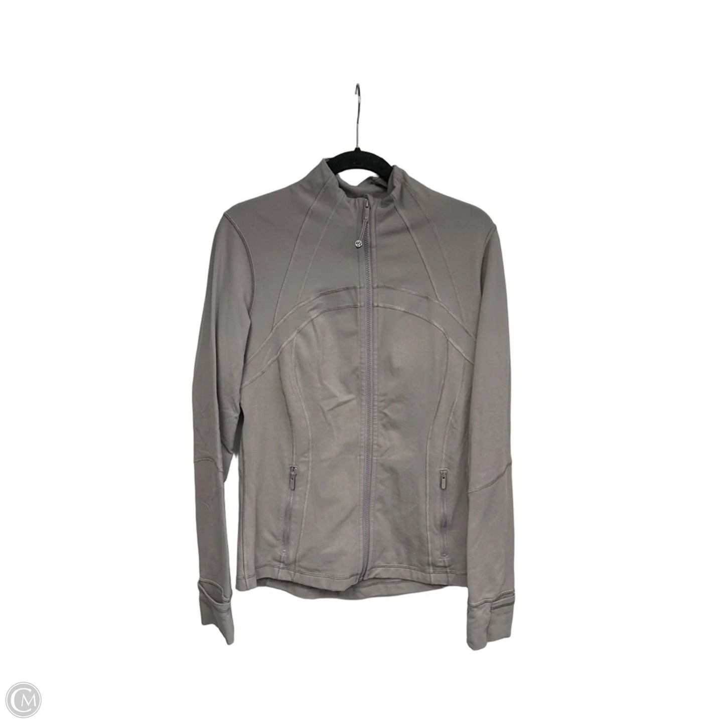 Athletic Jacket By Lululemon In Grey, Size: 12