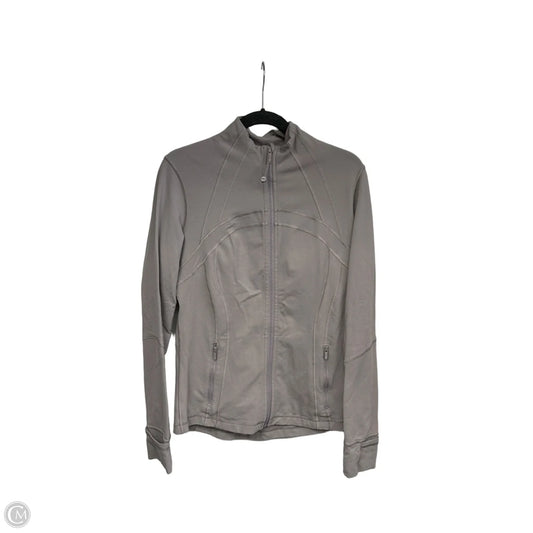 Athletic Jacket By Lululemon In Grey, Size: 12