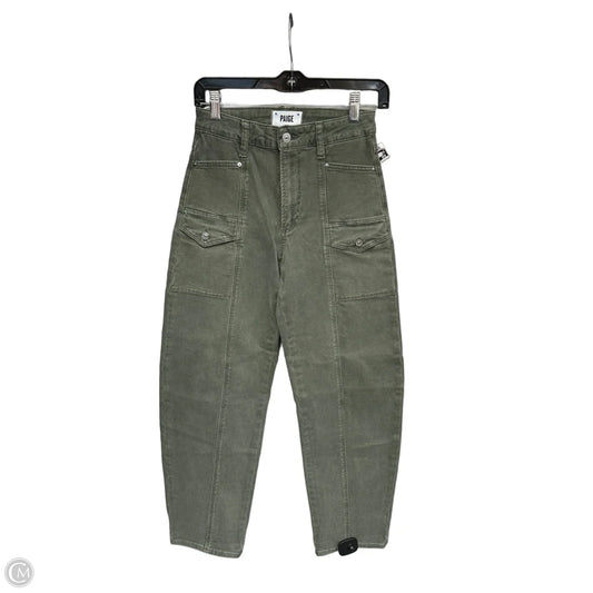Jeans Wide Leg By Paige In Green, Size: 0