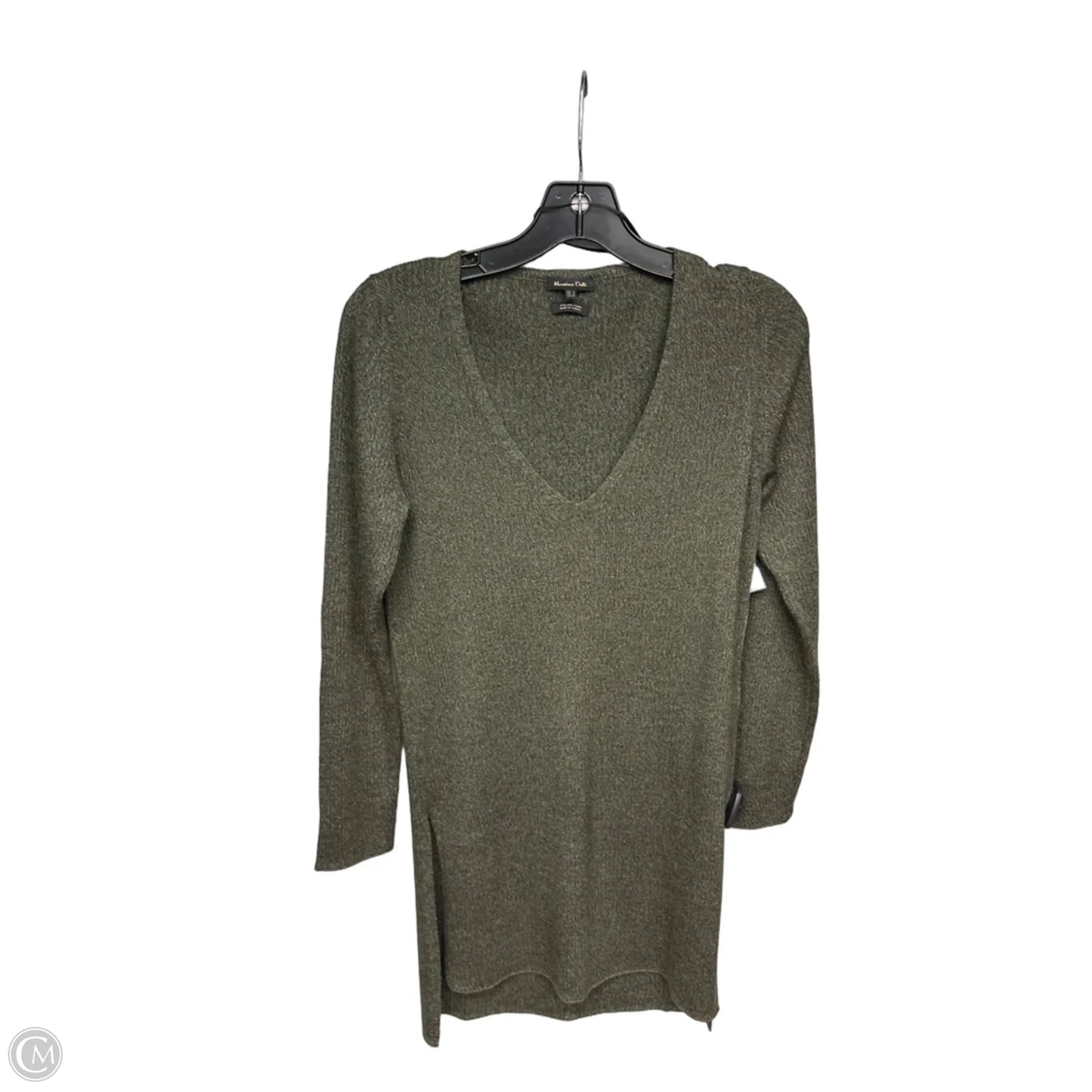 Tunic Long Sleeve By Massimo Dutti In Green, Size: S
