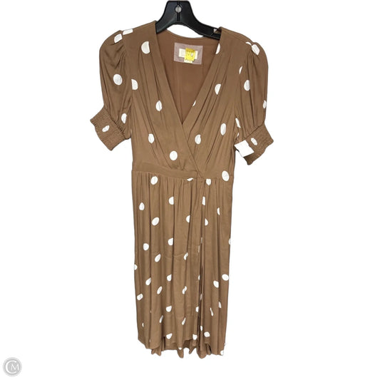 Dress Casual Maxi By Maeve In Brown & White, Size: 4