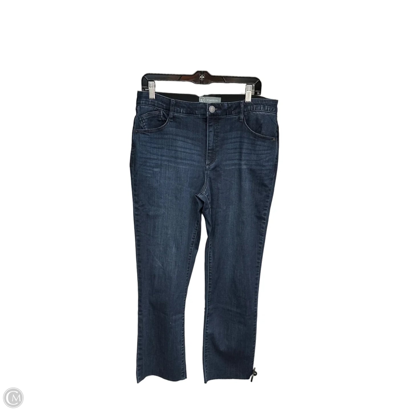 Jeans Straight By Wit & Wisdom In Blue Denim, Size: 12