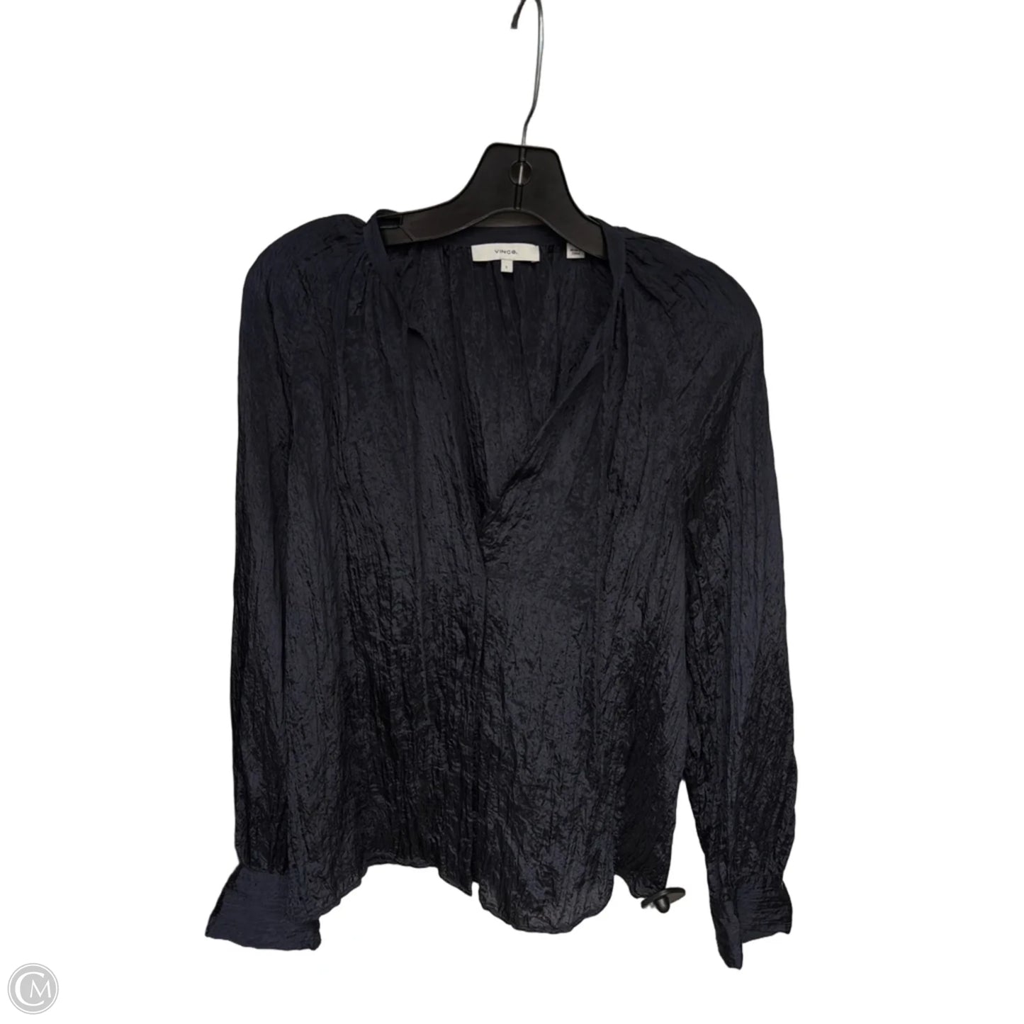 Top Long Sleeve By Vince In Navy, Size: S