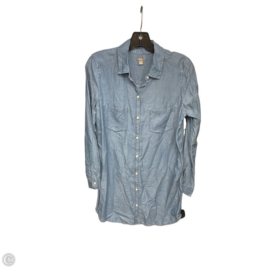 Top Long Sleeve By Aerie In Blue Denim, Size: S