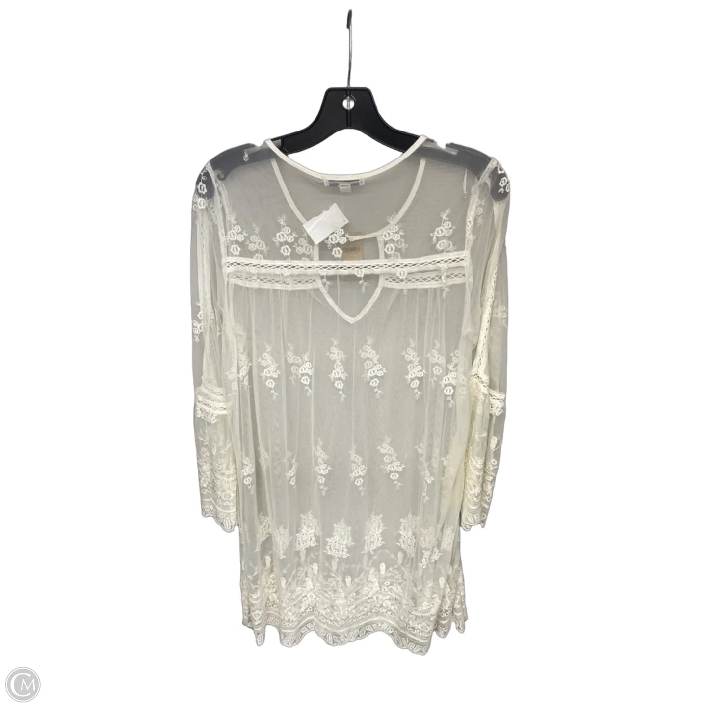 Tunic Long Sleeve By American Eagle In Cream, Size: S