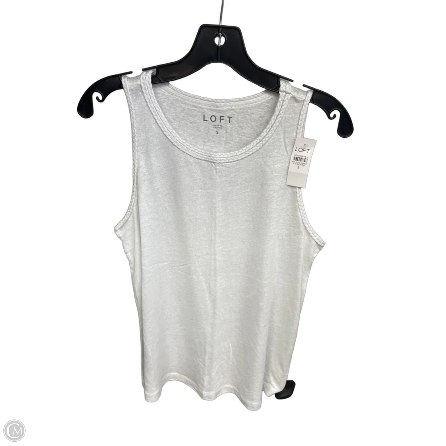 Top Sleeveless By Loft In Silver, Size: S
