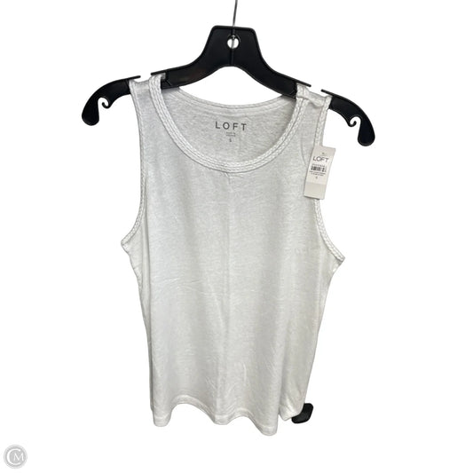 Top Sleeveless By Loft In Silver, Size: S