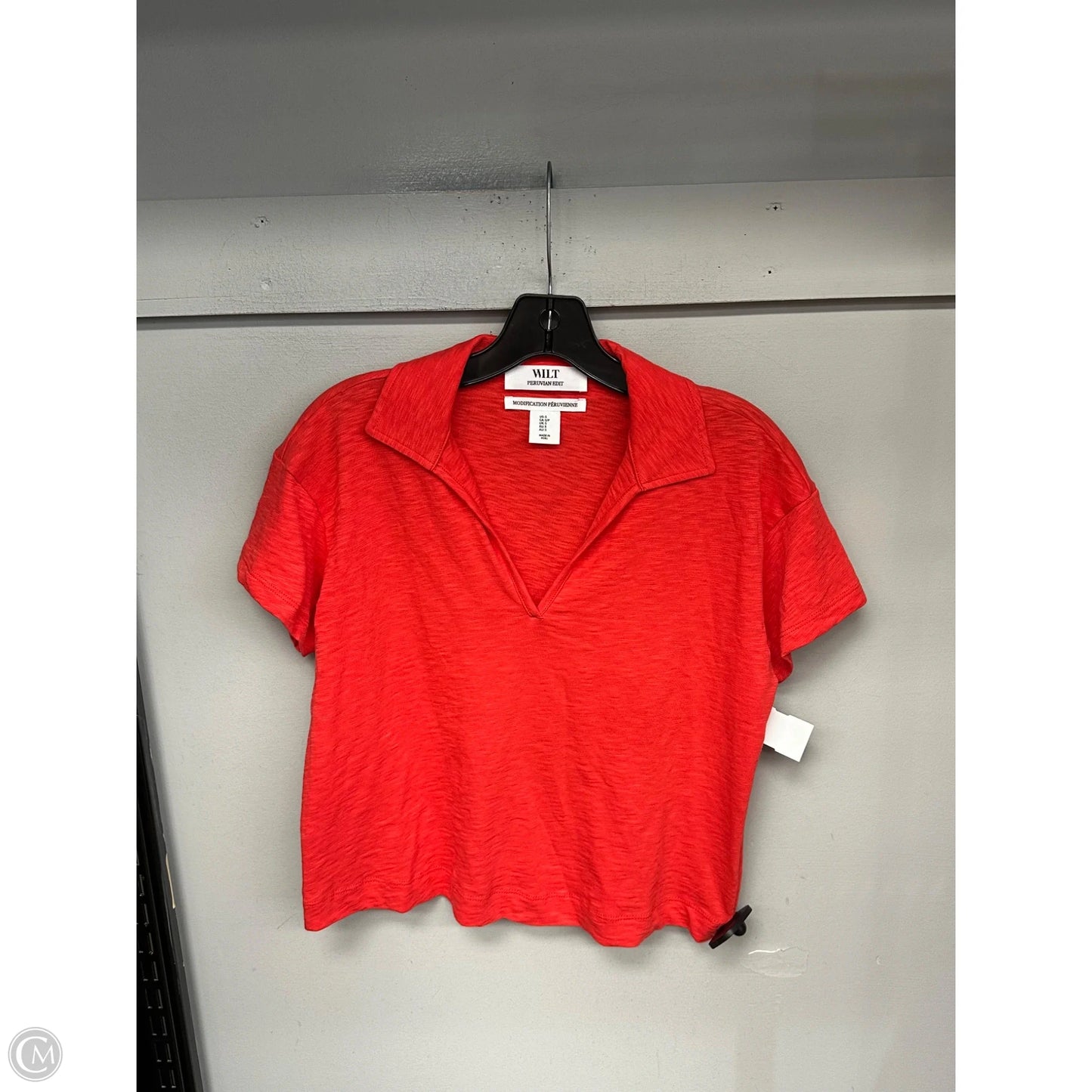 Top Short Sleeve By Wilt In Red, Size: S
