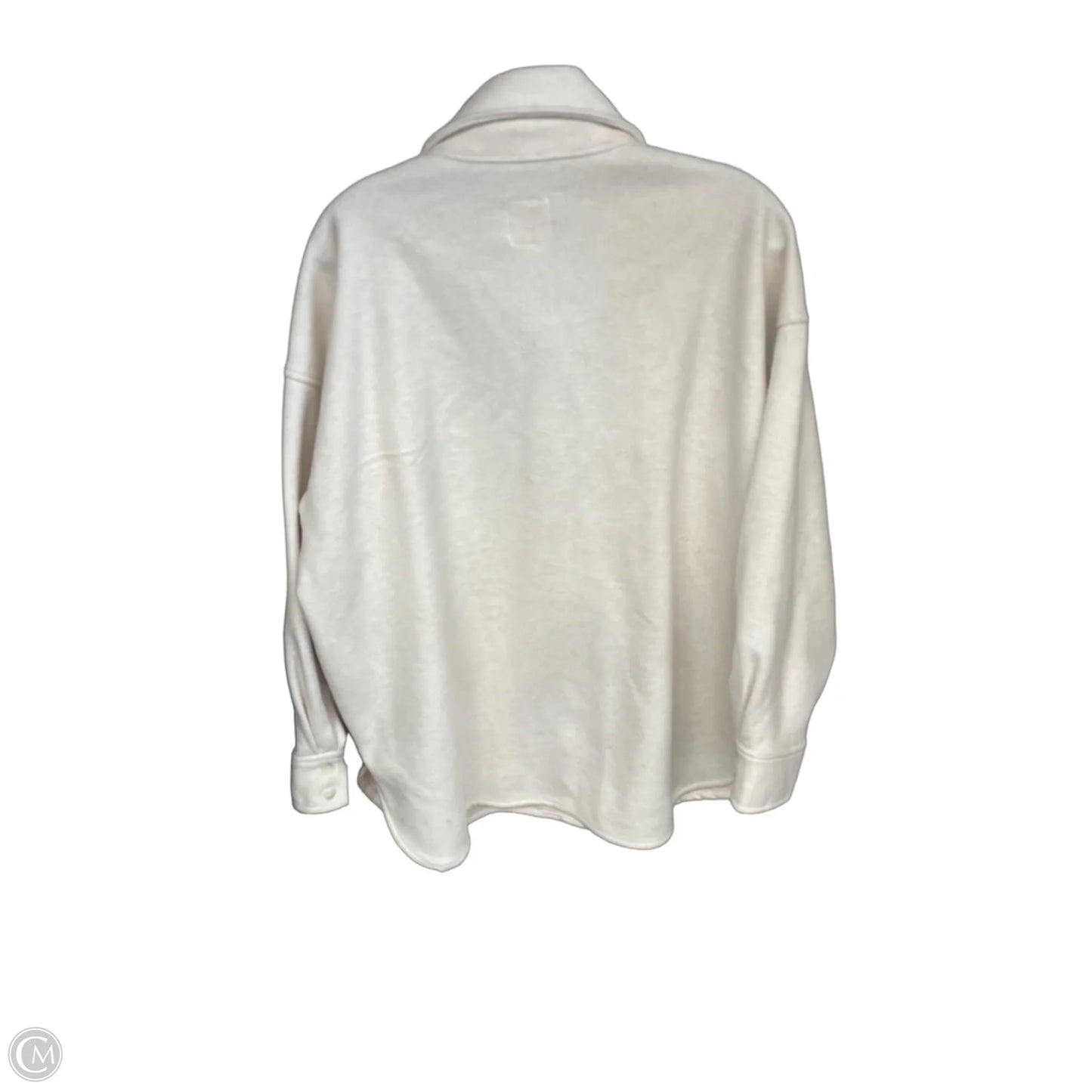 Jacket Shirt By H&m In Cream, Size: L