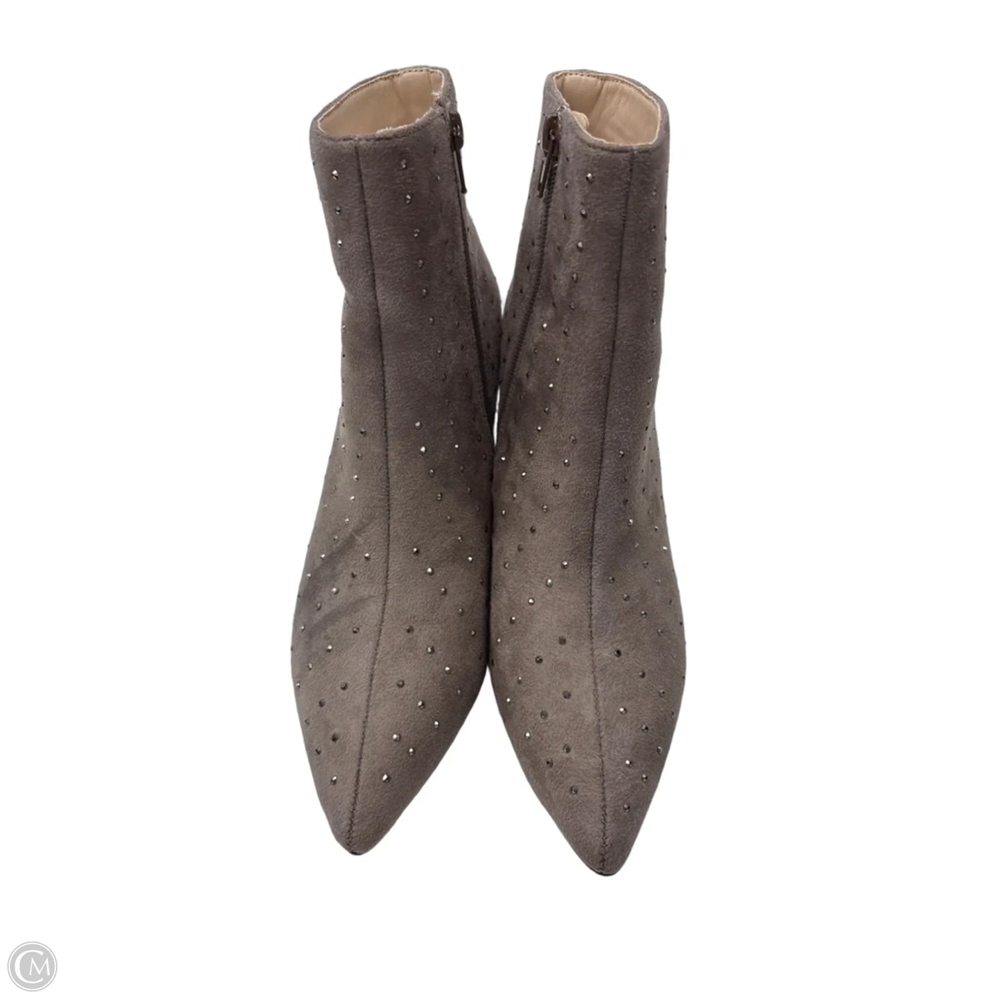 Boots Ankle Heels By H For Halston In Grey, Size: 7.5