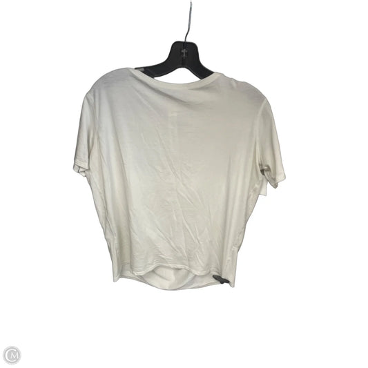Athletic Top Short Sleeve By Lululemon In Cream, Size: 2