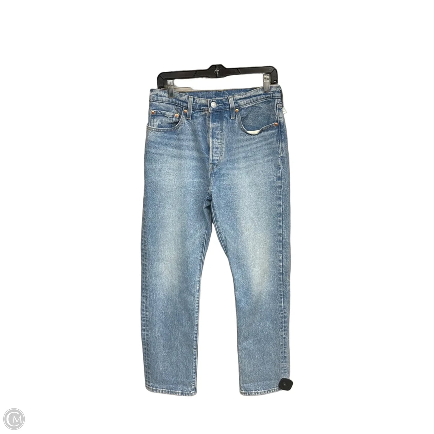Jeans Straight By Levis In Blue Denim, Size: 8